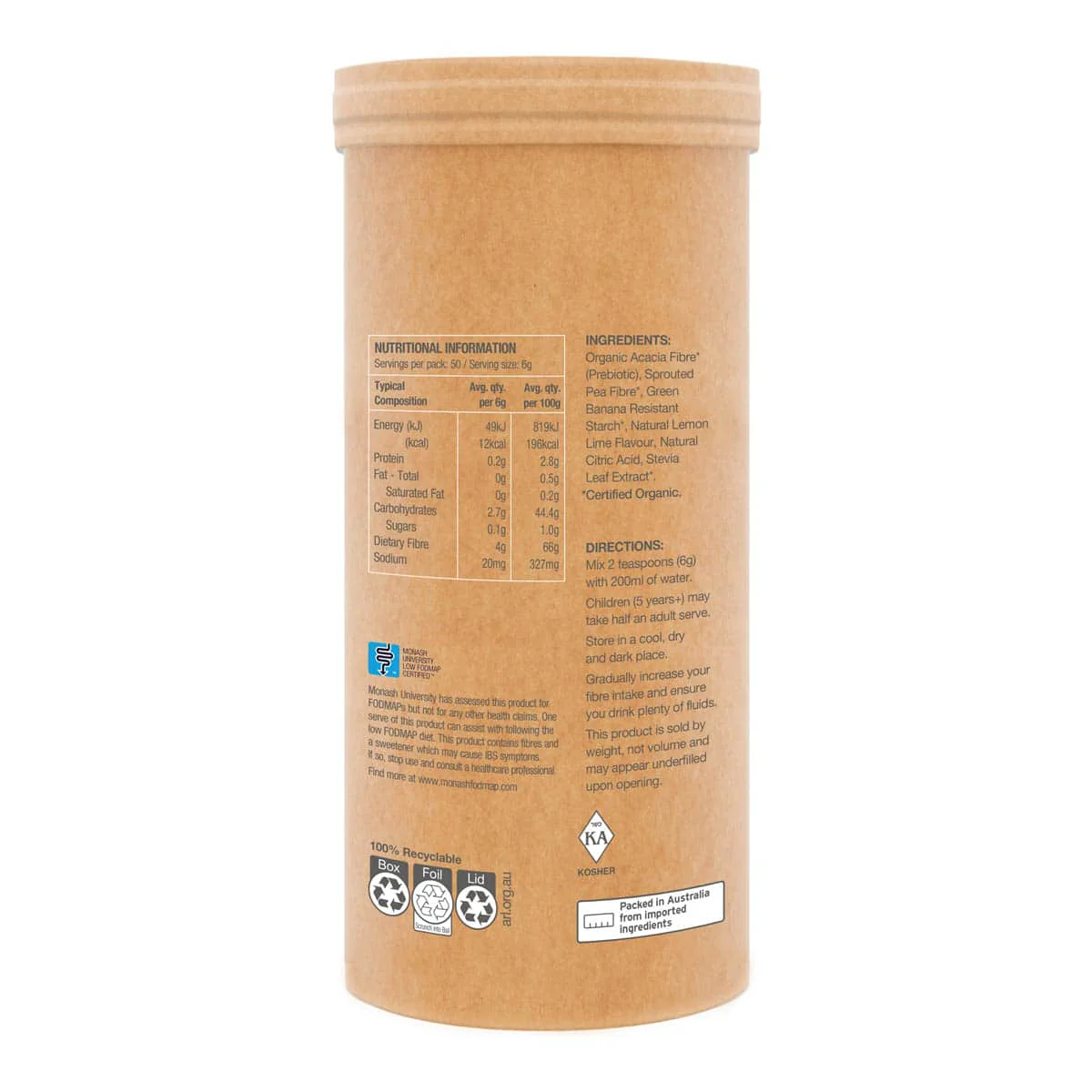 Raw Organic Fibre - Lemon Lime - Image 3