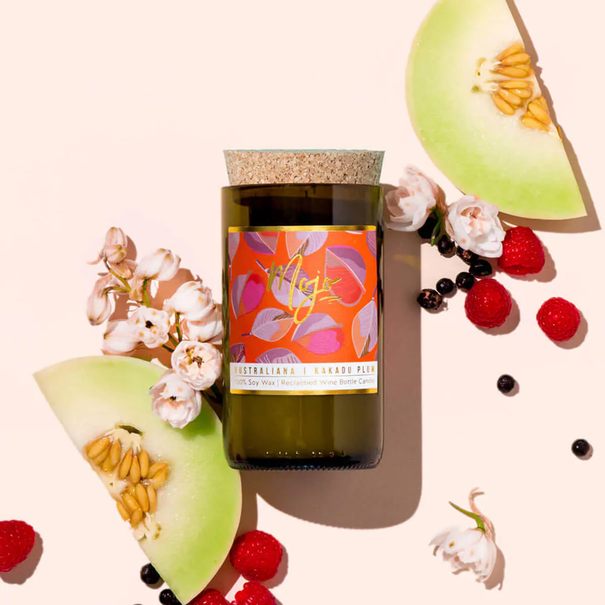 Australiana Reclaimed Wine Bottle Soy Wax Candle - Kakadu Plum - Image 2