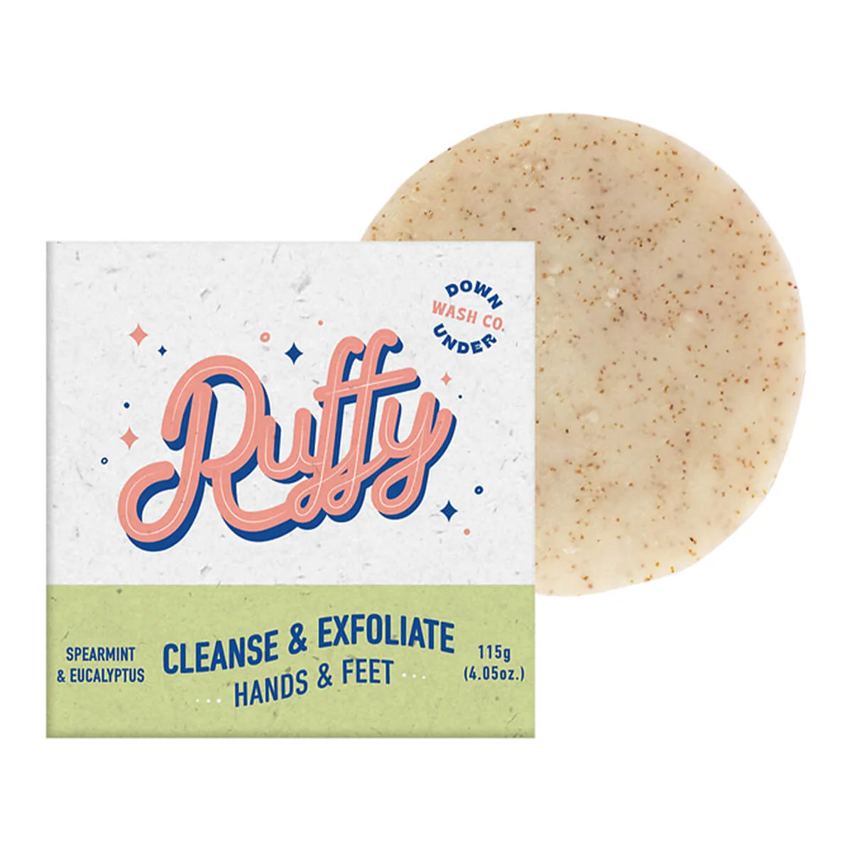 Ruffy Cleanse & Exfoliate Hands & Feet - Spearmint & Eucalyptus - Image 3