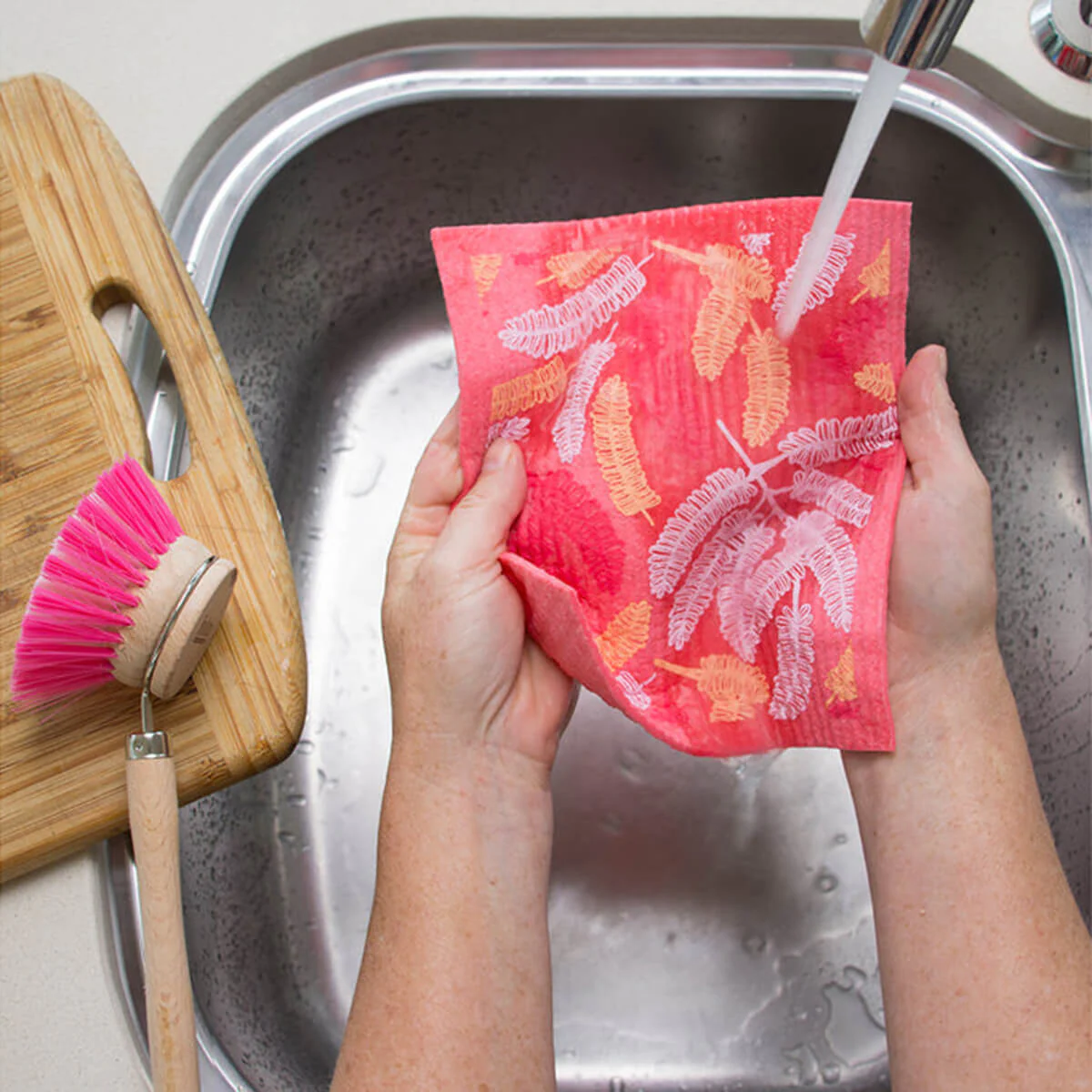 Compostable Sponge Cloth - Poinciana - Image 2
