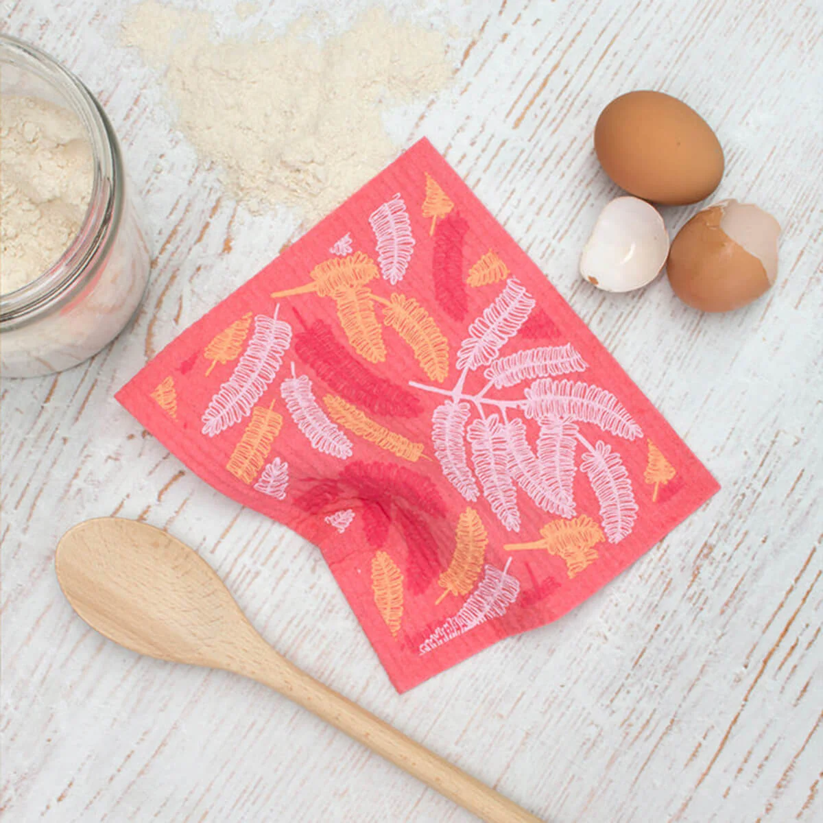Compostable Sponge Cloth - Poinciana - Image 3
