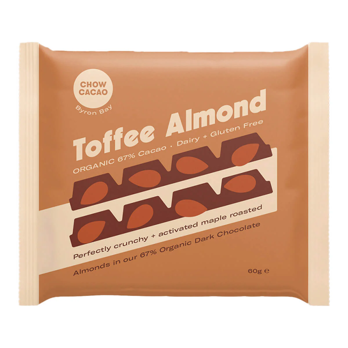 Dark Chocolate Block - Toffee Almond