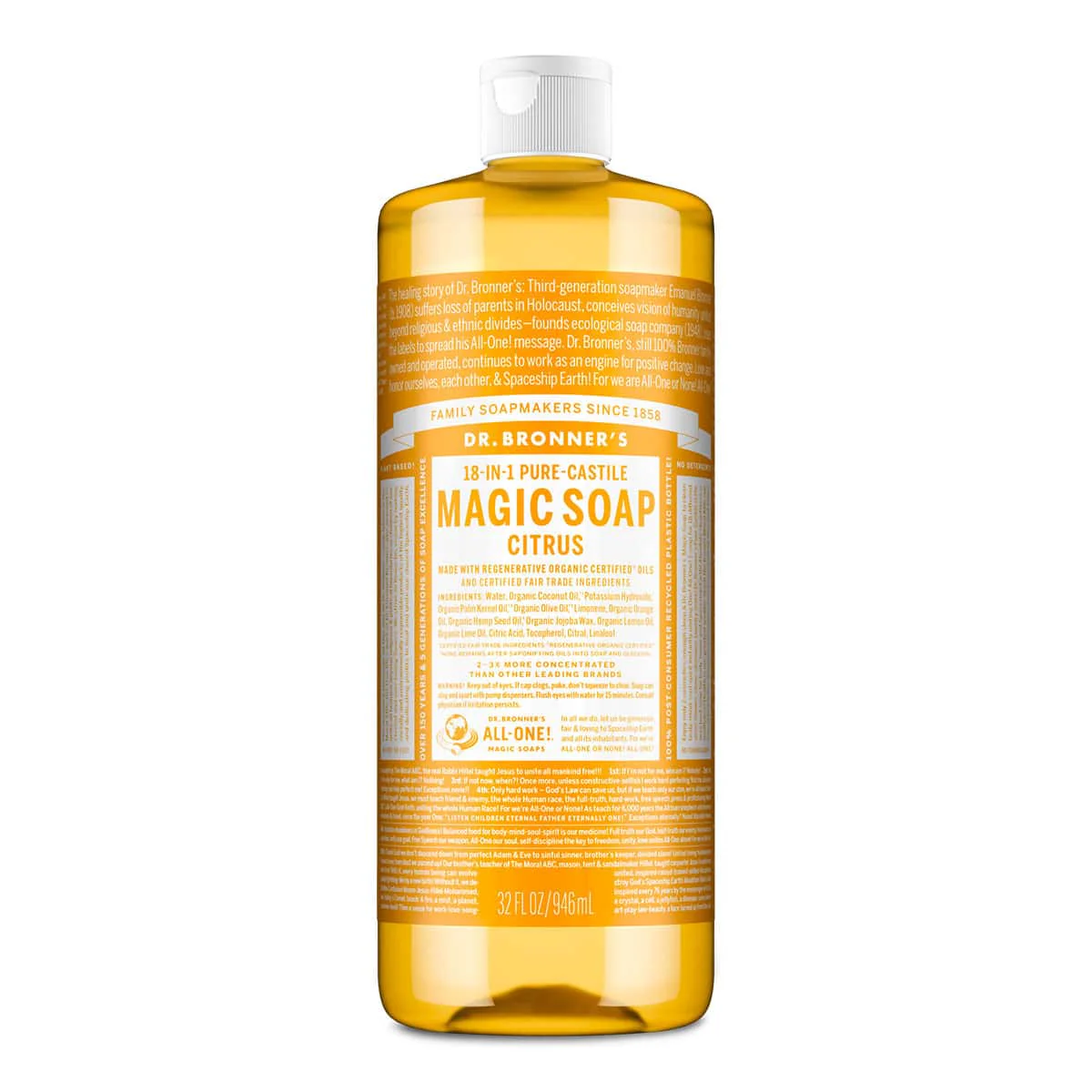 18-In-1 Pure-Castile Magic Soap - Citrus