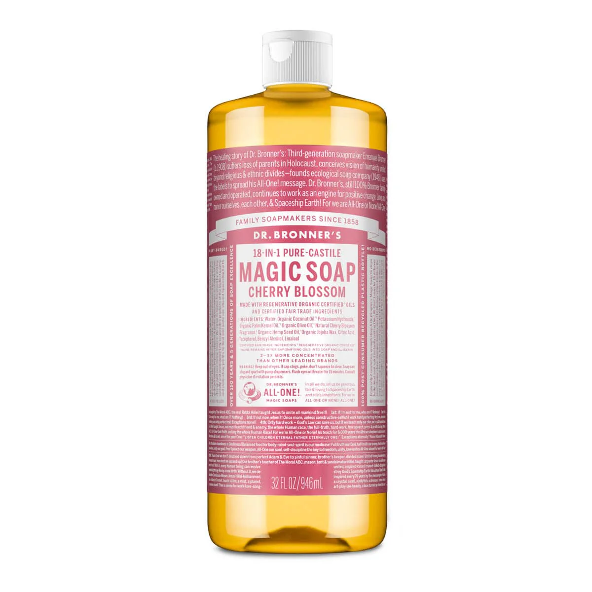 18-In-1 Pure-Castile Magic Soap - Cherry Blossom