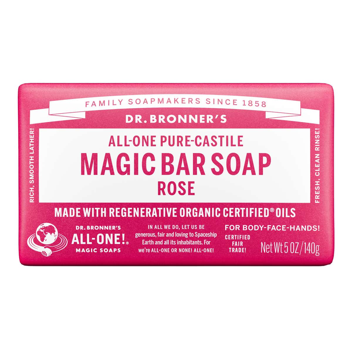Pure-Castile Magic Bar Soap - Rose