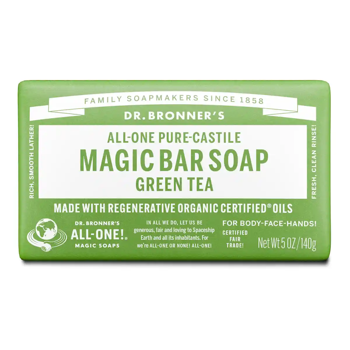 Pure-Castile Magic Bar Soap - Green Tea