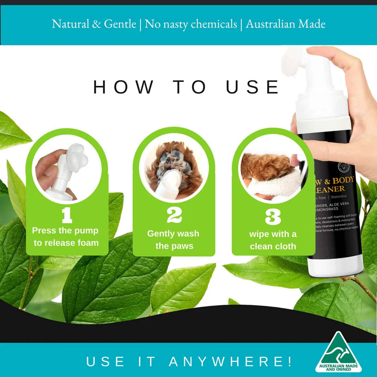 Paw & Body Cleaner - Lavender, Aloe Vera & Lemongrass - Image 4