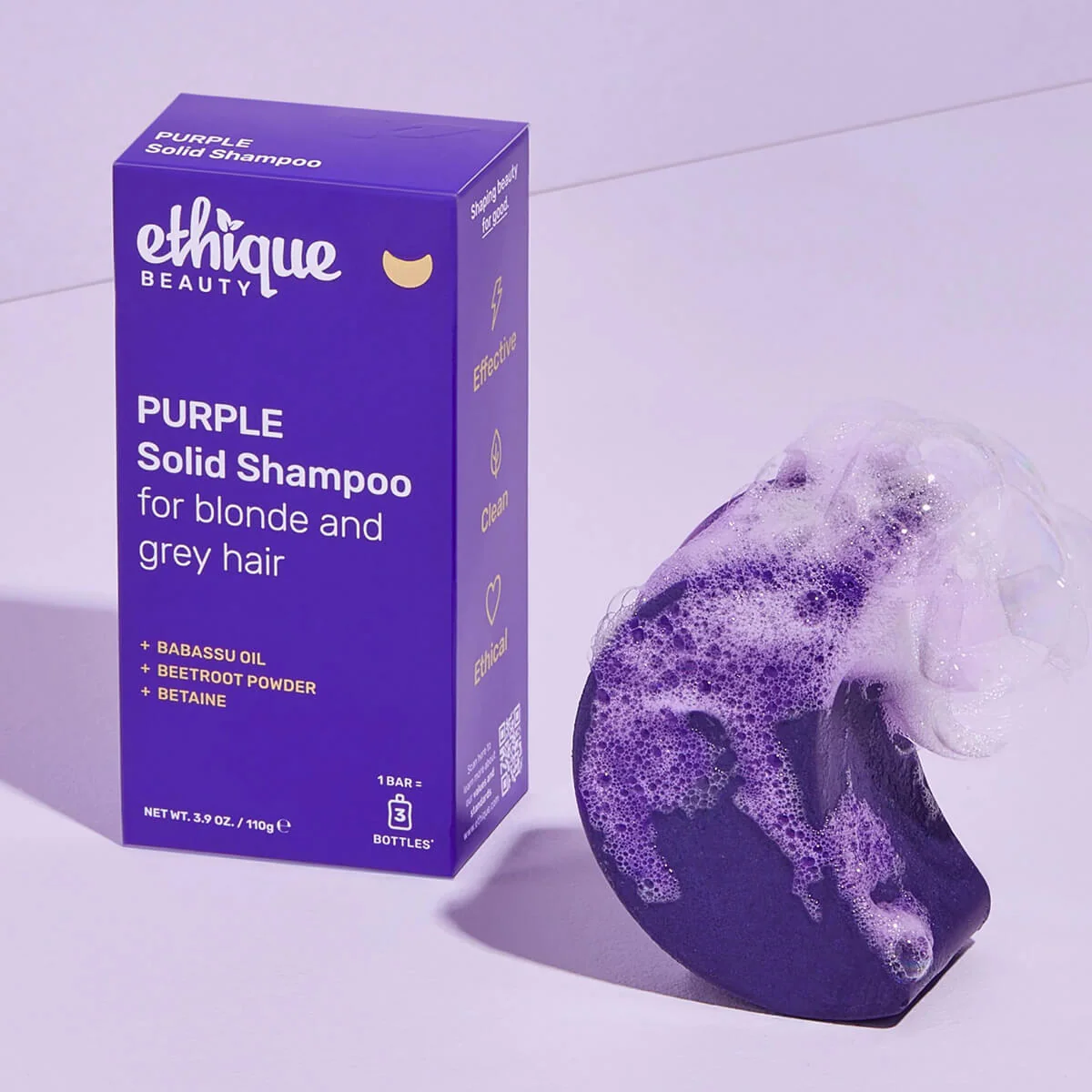 Purple Solid Shampoo for Blonde & Grey Hair - Image 2