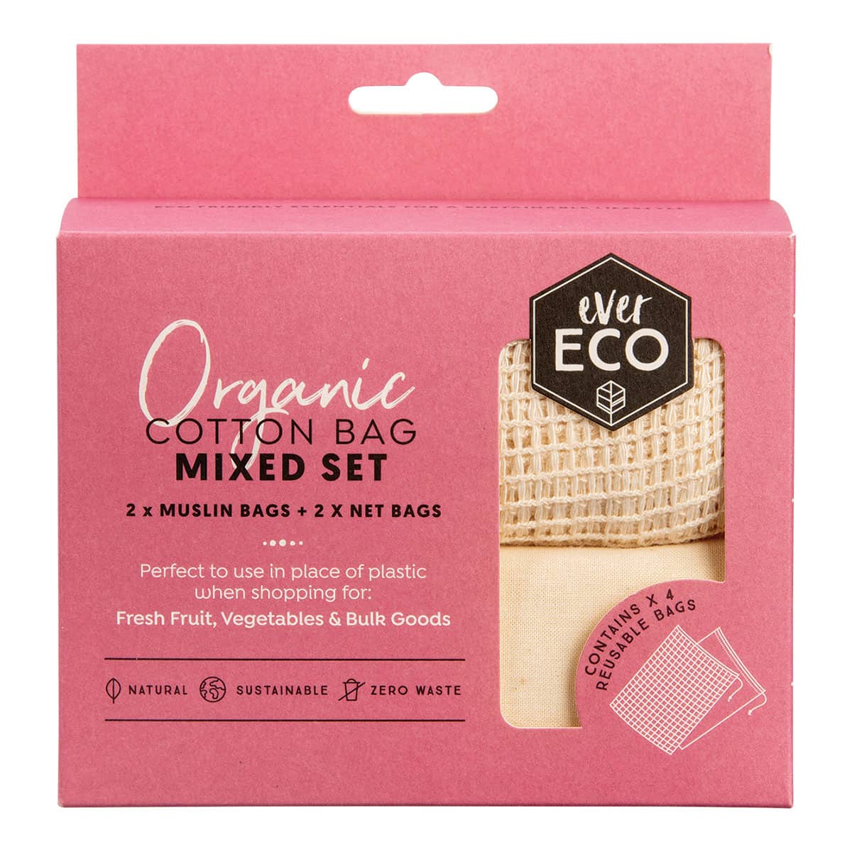 Organic Cotton Produce Bags Mixed Set