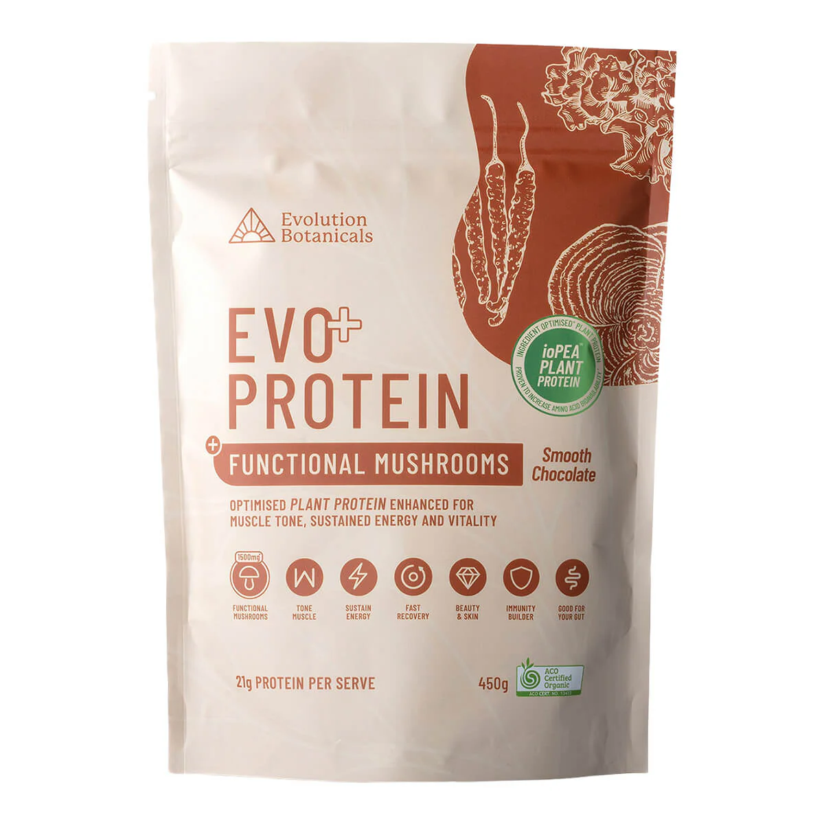 EVO Protein + Functional Mushrooms - Smooth Chocolate