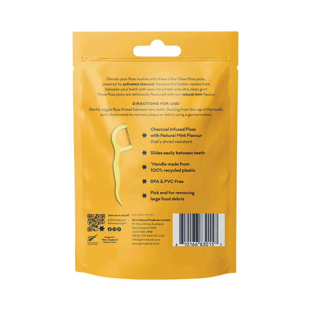 Ultra Clean Charcoal Infused Floss Picks - Image 3