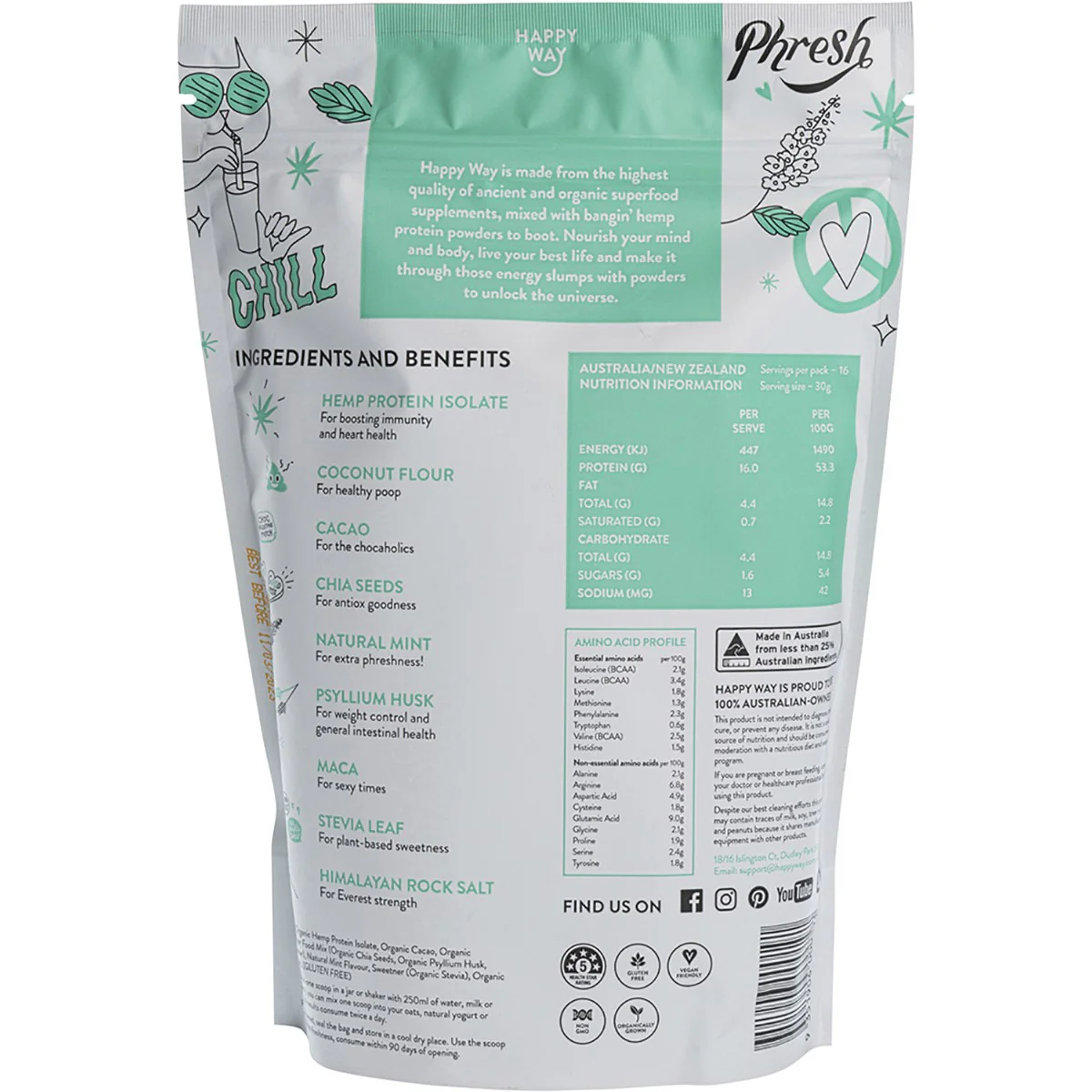 Hemp Protein Powder - Cacao Mint - Image 2