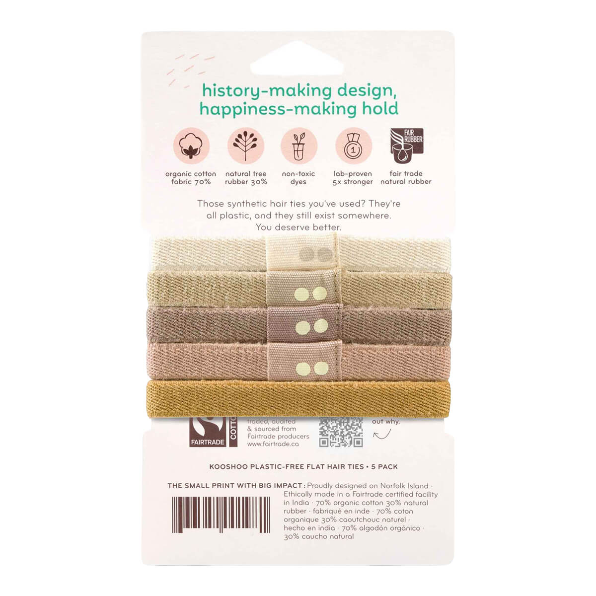 Plastic-Free Flat Hair Ties - Blond - Image 6
