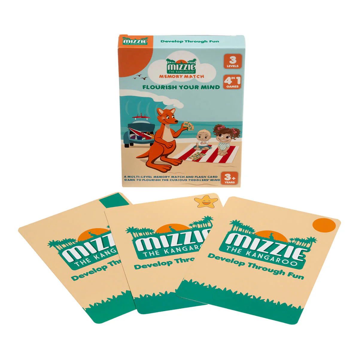 Mizzie Memory Match 4-in-1 Flash Card Game Set - Image 3