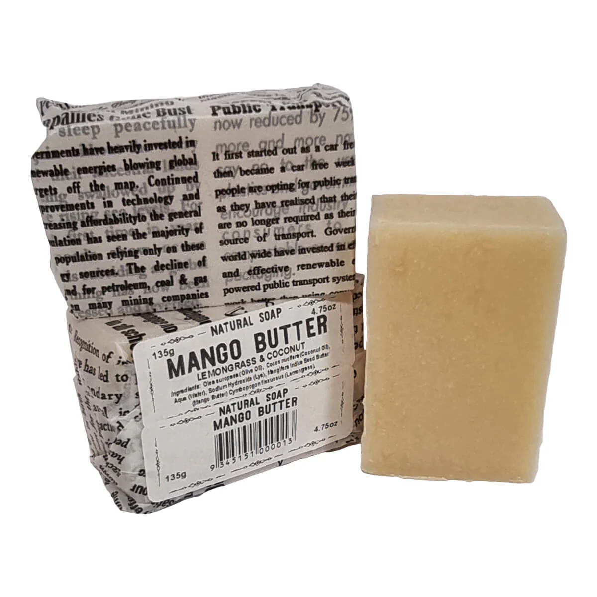 Natural Soap - Mango Butter, Lemongrass & Coconut