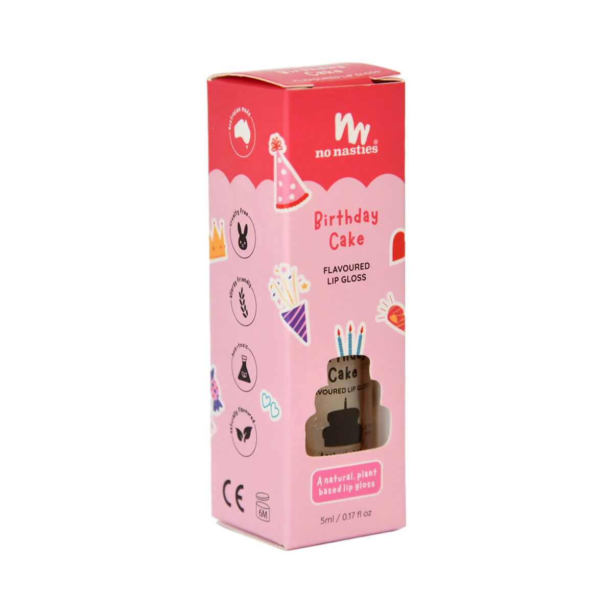 Kids Natural Lip Gloss - Birthday Cake - Image 2