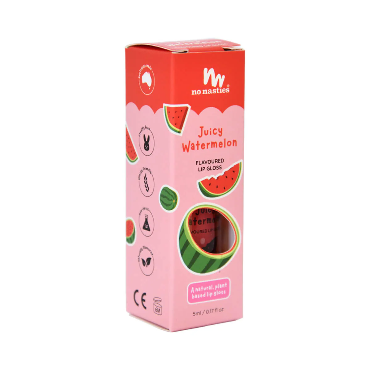 Kids Natural Lip Gloss - Juicy Watermelon - Image 2