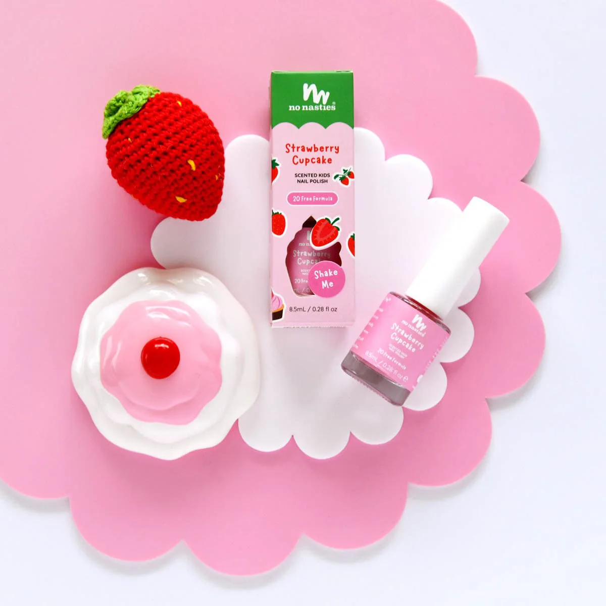 Kids Scented Nail Polish - Strawberry Cupcake - Image 2