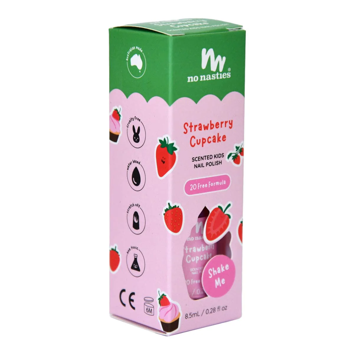 Kids Scented Nail Polish - Strawberry Cupcake - Image 4