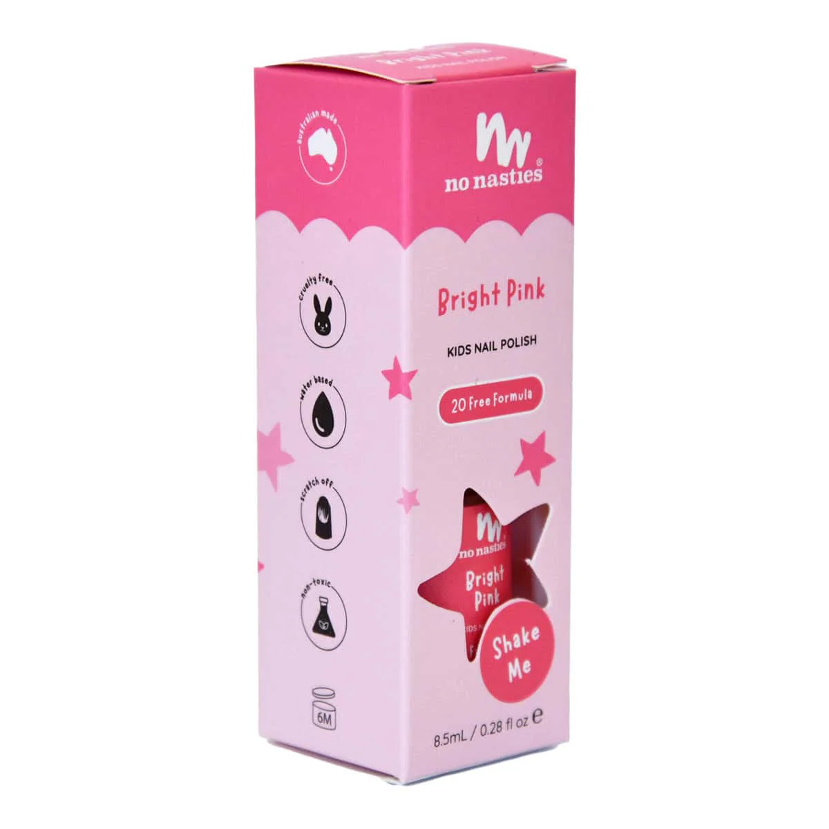Kids Water-Based Nail Polish - Bright Pink - Image 3