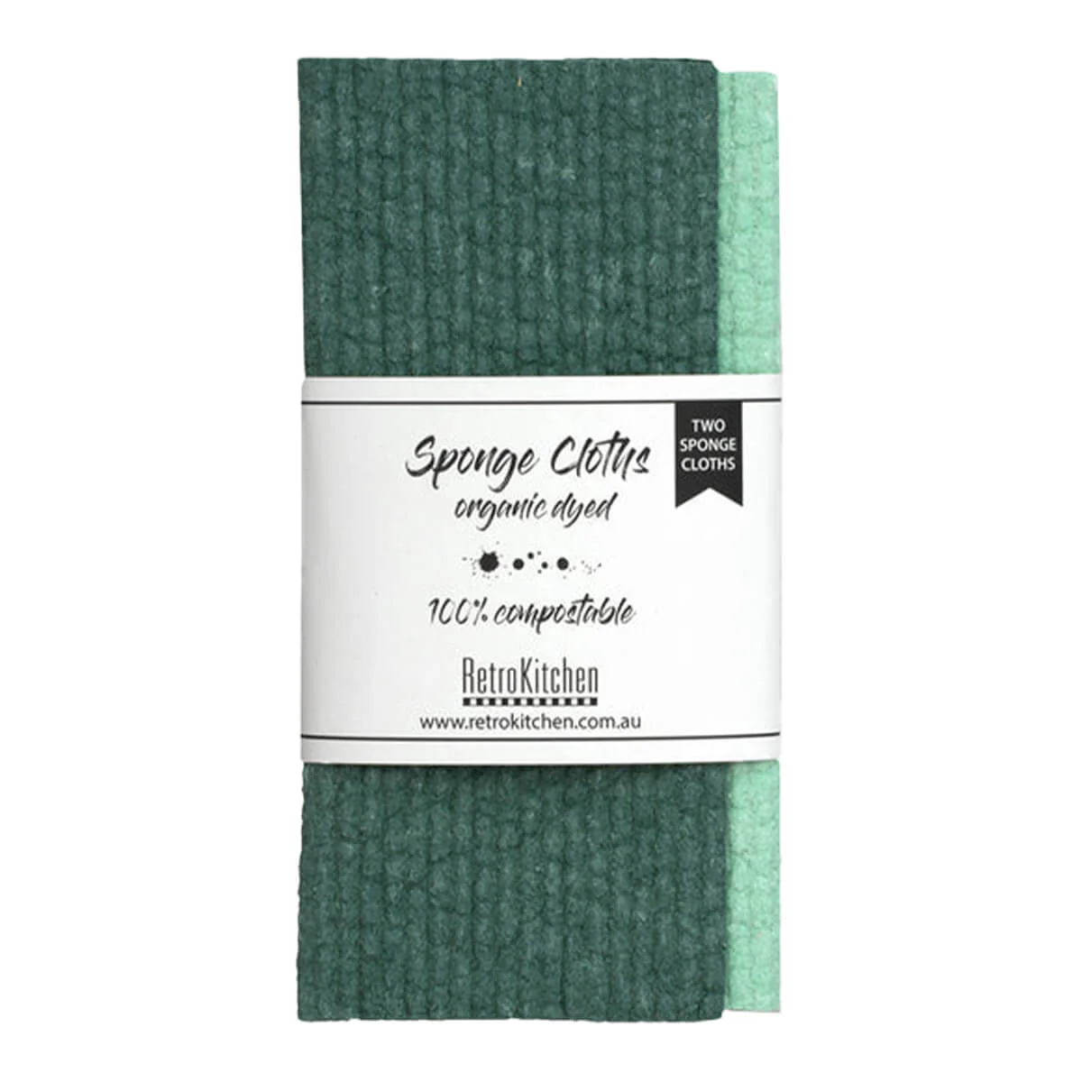 Organic Dyed Compostable Sponge Cloth Set - Forest