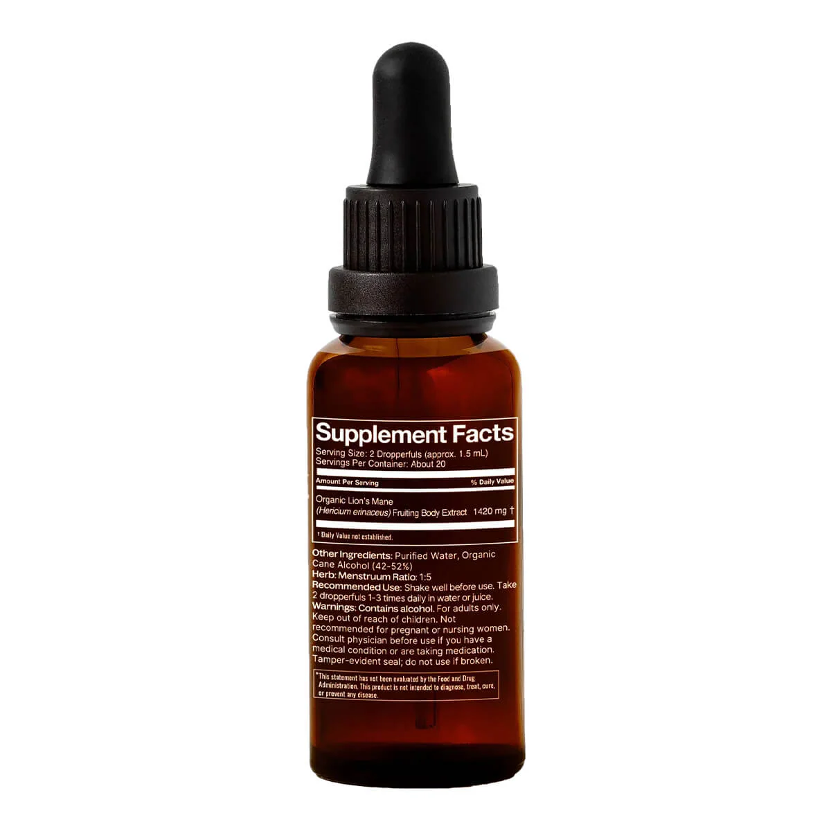 Organic Herbal Tincture - Lion's Mane - Image 2