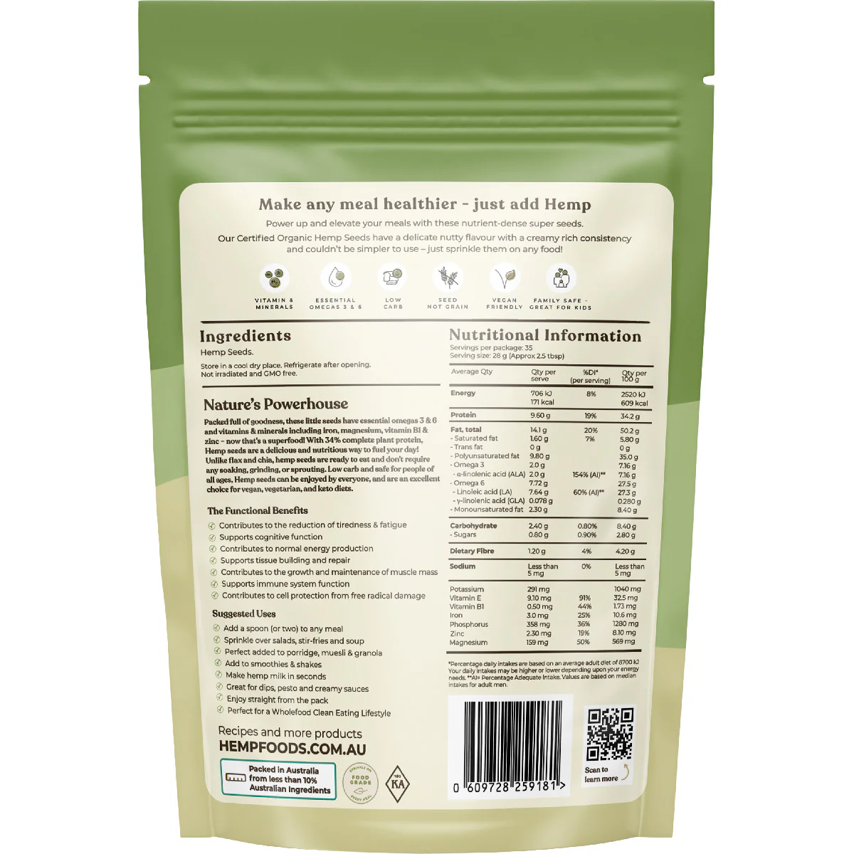 Organic Hulled Hemp Seeds - Image 4