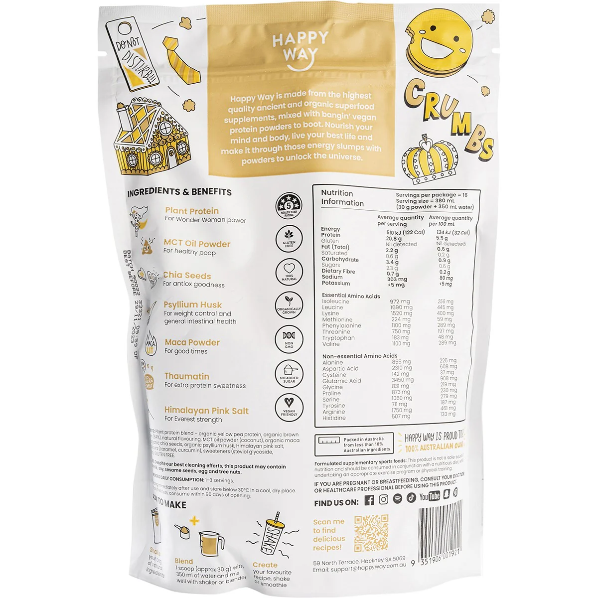 Pea Protein Powder - Caramel Biscuit - Image 2