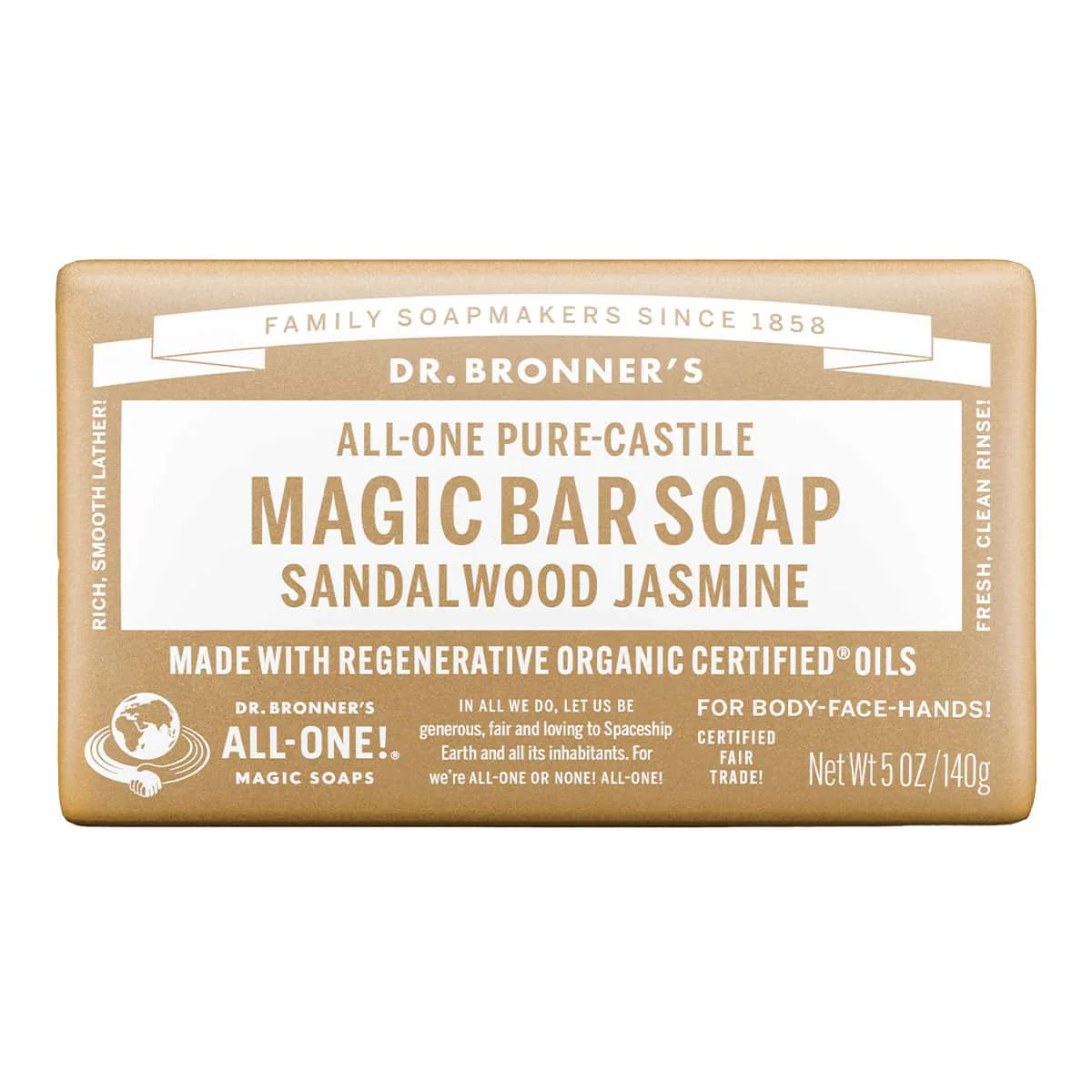 Pure-Castile Magic Bar Soap - Sandalwood Jasmine