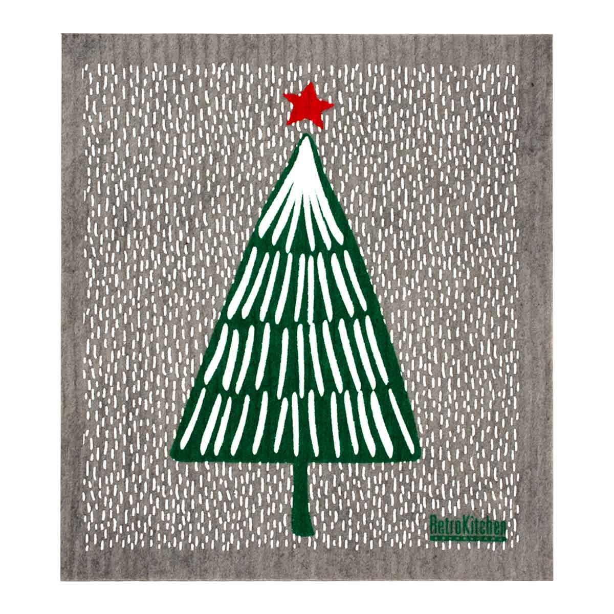Compostable Sponge Cloth - Christmas Tree