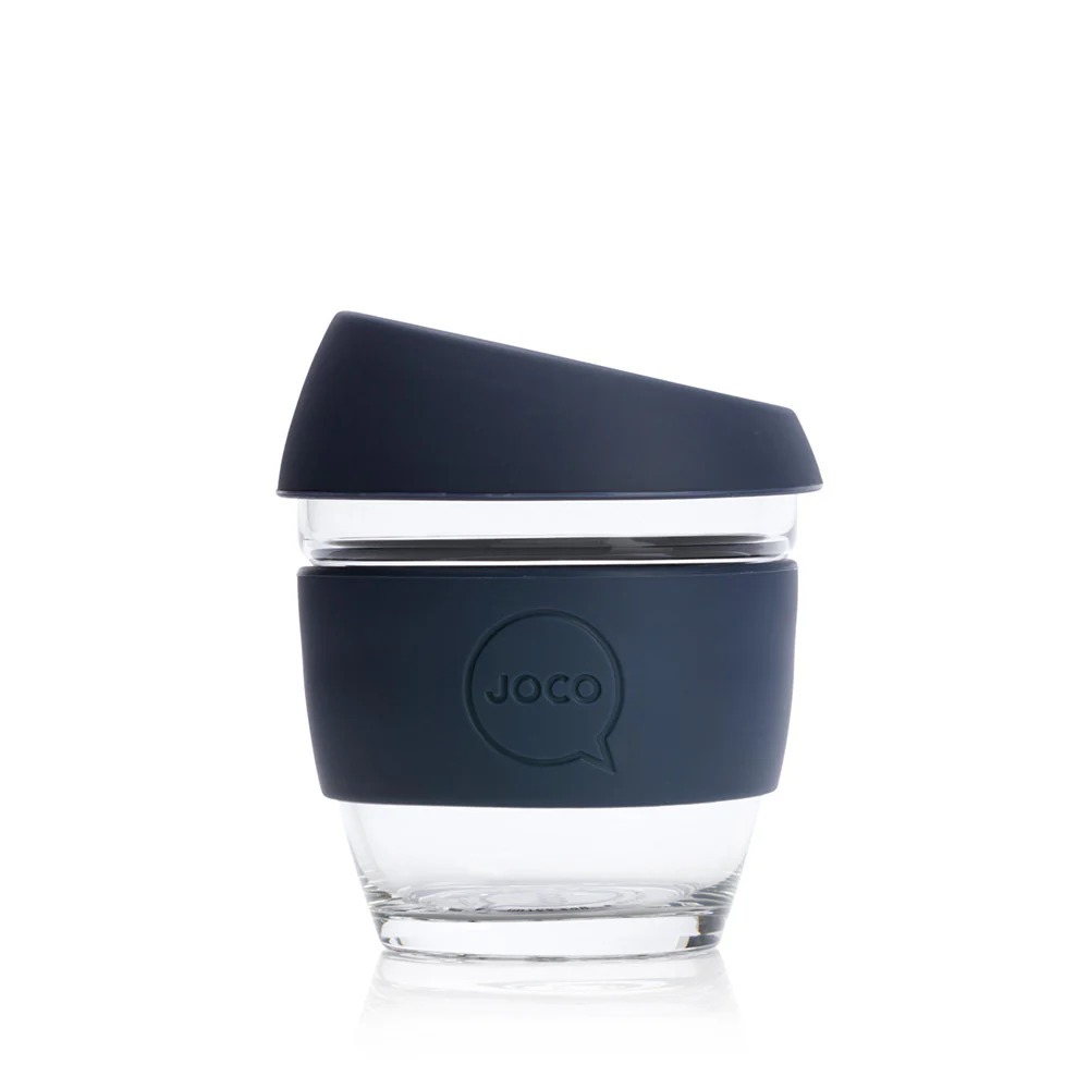 Reusable Glass Cup Mood Indigo