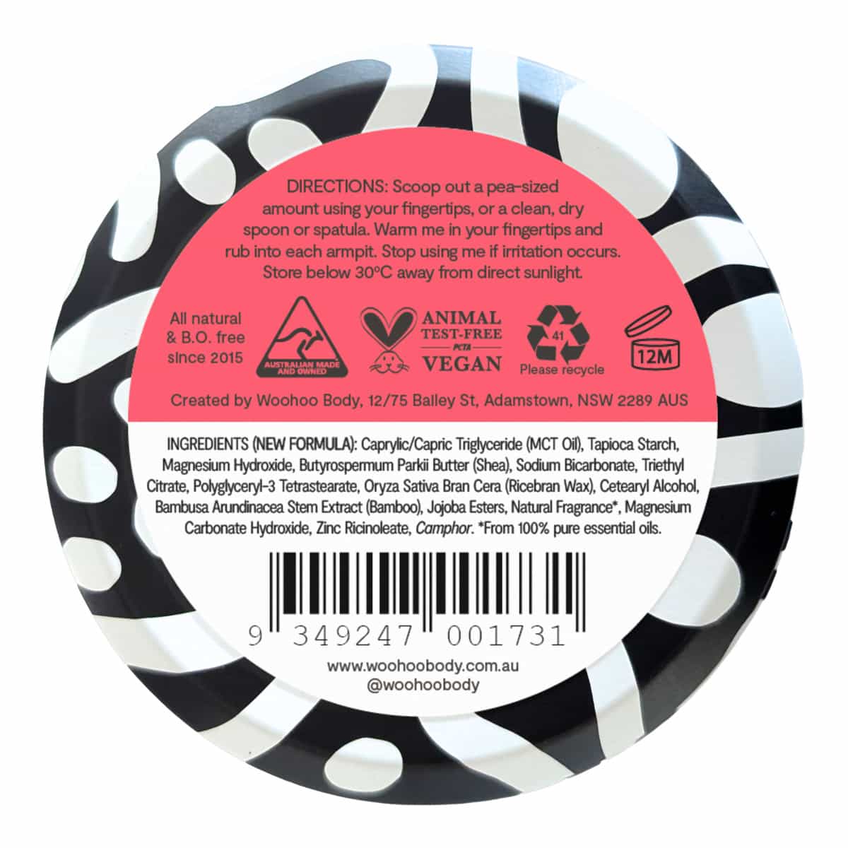All Natural Deodorant Paste Tin - Urban - Image 2